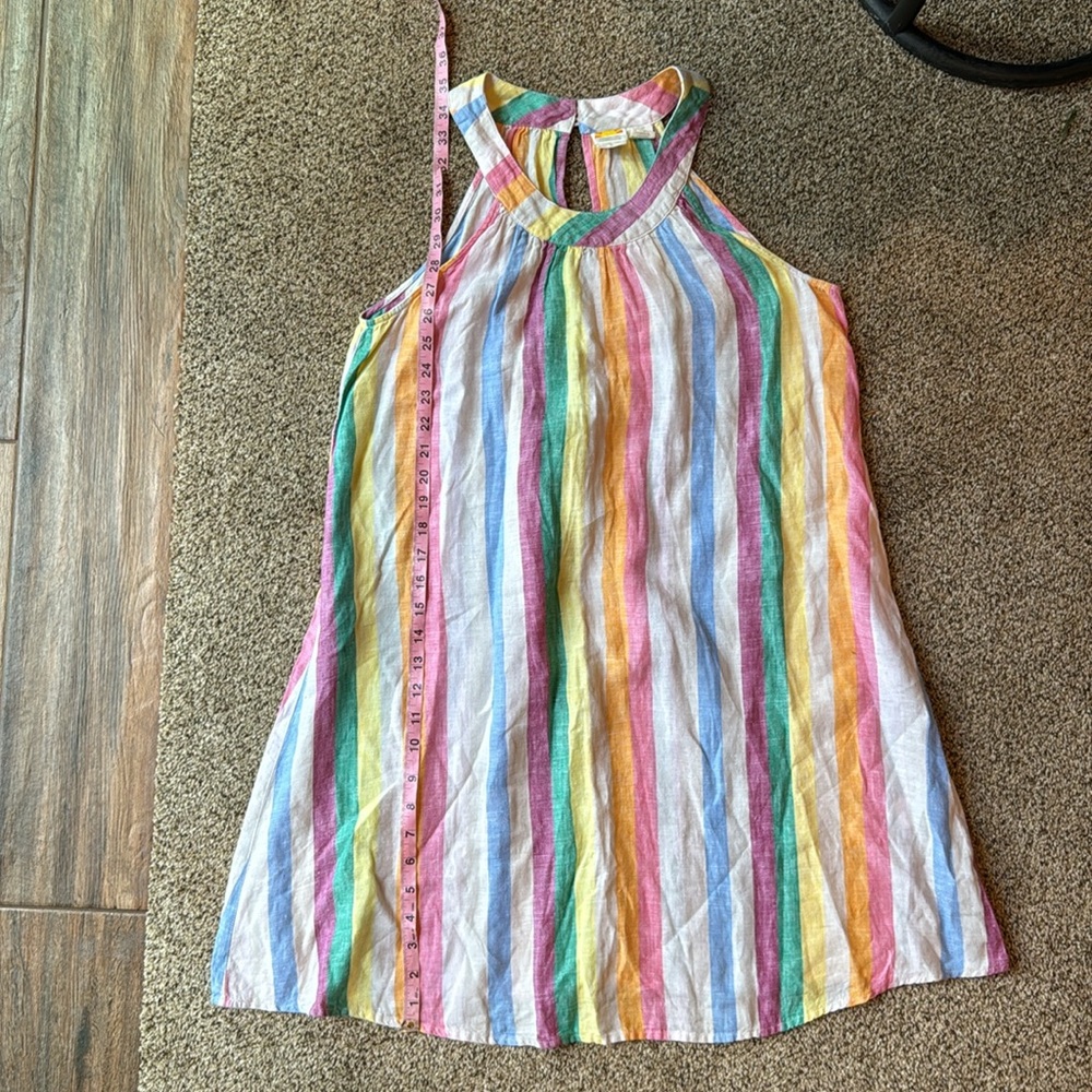 C&C California | Rainbow Striped Linen Dress - Picture 9 of 10